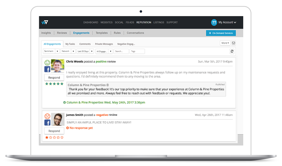 Manage Online Reviews